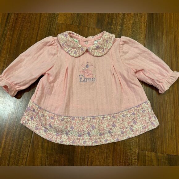 Sesame Street Elmo Pink Floral Vintage 2 piece set - Picture 2 of 7